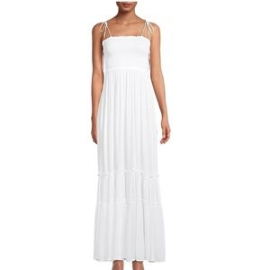 - Saks 5th Avenue Tie-Shoulder Smocked Maxi Dress
